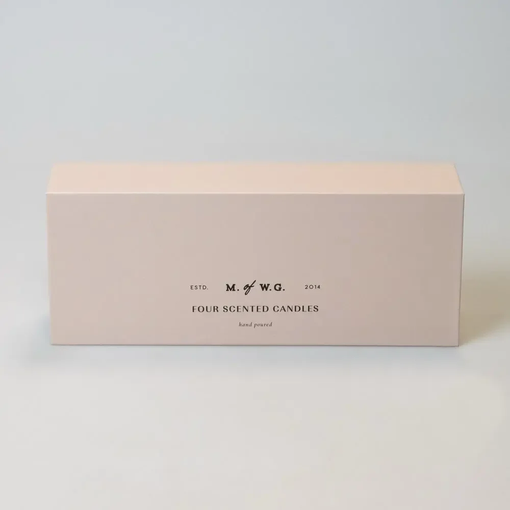 M of WG Candles 4 Piece Set Meridian Collection 3.8‎ oz Each Makers Of Wax Goods